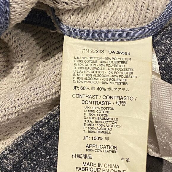 Diesel Co Navy Cream Men's Lightweight Jacket Sweater Size Large - Picture 11 of 11